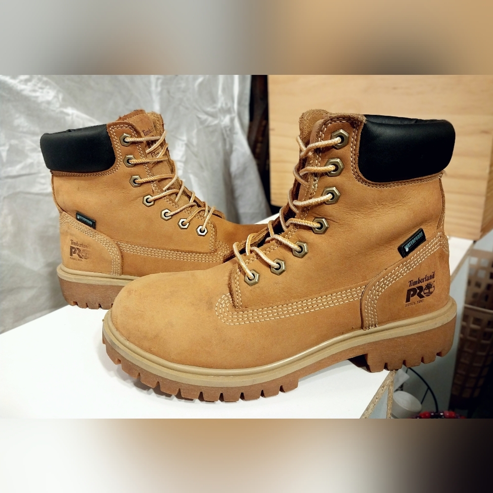 Timberland Pro Steel Toe Tan Work Boots